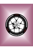 NEHAY SHOP  Şık Tasarım  motosiklet Jant Şeridi Mondial Drift Uyumlu L Reklektif Beyaz Kırmızı Uyumlu Sağ-Sol/Ön-Arka - 1