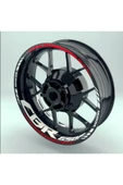 NEHAY SHOP  Şık Tasarım  motosiklet Jant Şeridi Cbr650F Uyumlu Beyaz-Kırmızı Sağ-Sol/Ön-Arka - 1