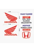NEHAY SHOP  Honda İçin Uyumlu Aksesuar Oto Motorsiklet Kask Sticker Set Kırmızı - 1