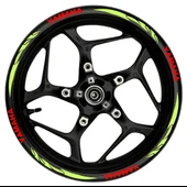 NEHAY SHOP  CB125R kırmızı yazılı  turuncu reflektif pençe şeritli - 1