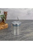 3 Adet 350 Ml Borosilik Cam Metal Kapaklı Baharatlık Vakumlu Saklama Kavanozu - 1