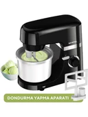 Kumtel Siyah Hamur Yoğurma 1800WATT 4.5lt Dondurma Yapma Aprt. Sm-02 - 3
