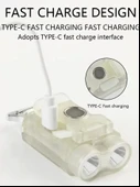 V15 Edc El Feneri 1200lm Anahtarlık Işık Tip-c Şarj Edilebilir Taşınabilir Mini Torch Mıknatıs Klips Ile Kamp Cep Fener - 5