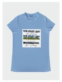 YAZILI RENKLİ BASKILI T-SHIRT - 1