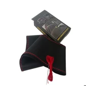 DİKİŞLİ DİREKSİYON KILIFI SİYAH DERİ KIRMIZI DİKİŞLİ PEUGEOT 208 KÜÇÜK DİREKSİYON İÇİN thumbnail 7