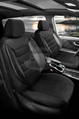 Hyundai Accent Bayon i20 i30 Getz i35 Uyumlu Siyah Tay Tüyü Ön Arka Full Takım Koltuk Kılıfı Boyun Yastığı Kemer Koforu Direksiyon Kılıfı Seti - 2