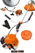 Assur Yan Tipi Benzinli Motorlu Ot Çalı Çim Biçme Tırpanı + Çapalama Aparatlı - 2