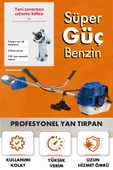 Assur Yan Tipi Benzinli Motorlu Ot Çalı Çim Biçme Tırpanı + Çapalama Aparatlı - 3