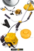 Assur Yan Tipi Benzinli Motorlu Ot Çalı Çim Biçme Tırpanı + Çapalama Aparatlı - 2