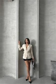 Dipmoda kadın tasarım çıtçıt detaylı blazer ceket DPG079 - 5