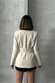 Dipmoda kadın tasarım çıtçıt detaylı blazer ceket DPG079 - 6