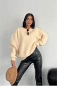 Dipmoda kadın bisiklet yaka 3 iplik sweat GTS024 - 1