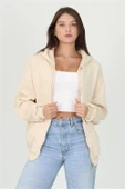 Dipmoda kadın kapüşonlu cep ve fermuar detaylı sweatshirt FVR003 - 2