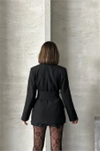 Dipmoda kadın tasarım çıtçıt detaylı blazer ceket DPG079 - 7