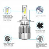 Motosiklet led xenon far şimşek etkili 1 adet - 3