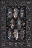 Kilim Desen Pamuk Taban Dijital Baskılı Halı  SİYAH 120X180 - 1