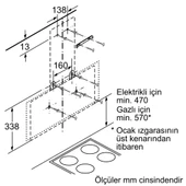 Bosch DWK095G20T Beyaz Duvar Tipi Davlumbaz - 7