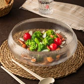 Porsima 4306 El Yapımı Büyük Boy Kendinden Kaşıklı Cam Salata Kasesi Şeffaf 24cm - 1