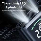 Polham 60W 4000mAh Şarjlı 150PSİ Ultra Hızlı Lastik Şişirme Hava Kompresörü, Araç,Motor,TOP Şişirme Pompası - 5