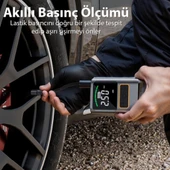 Polham 60W 4000mAh Şarjlı 150PSİ Ultra Hızlı Lastik Şişirme Hava Kompresörü, Araç,Motor,TOP Şişirme Pompası - 4