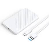 Orıco Type-C 6gbps Usb3.1 Gen1 2.5” Inch Sata SSD Hard Disk Kutusu Beyaz thumbnail 1