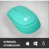 Lecoo WS202 Kablosuz 1200DPI 4 Tuşlu Optik Mouse Turkuaz - 2