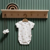 Tiffany Baby Happy Lambs Organik Theme Yarım Kol Body 33008 - 1