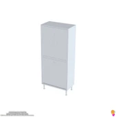 Modilayn İLKİM 60 x 138 x 32,5 cm' lik Kapak İçi Çift Raflı, Bir Akıllı Çamaşır Sepetli Dolap thumbnail 6