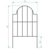 BAHÇE ÇİTİ 10'LU SET 330CM MODEL - 2 SİYAH - 7