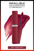 L'Oreal Paris Infaillible Matte Resistance Likit Mat Ruj - 500 Wine Not? 30144491 - 1