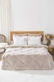 Rivaİstanbul Bej Loura Çift Kişilik Çift Taraflı Lüx Wellsoft Yorgan 195x215 cm - 3