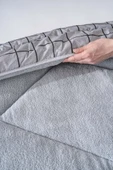 Gri Kareli Loura Tek Kişilik Çift Taraflı Lüx Wellsoft Yorgan Seti 155x215 cm - 4