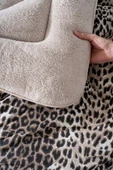 Bej Leopar Loura Çift Kişilik Çift Taraflı Lüx Wellsoft Yorgan Seti 195x215 cm - 4