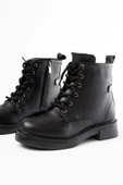 02-2003 Siyah Galata Bağcıklı Fermuarlı Günlük Kadın Bot thumbnail 4