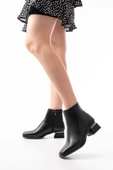 Rm-500 Siyah Topuklu Fermuarlı Günlük Kadın Bot thumbnail 1