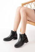 270-3030 Siyah Toka Aksesuarlı Fermuarlı Günlük Kadın Bot thumbnail 2