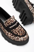 746-759 Leopar Günlük Yüksek Tabanlı Loafer Ayakkabı - 3