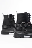 508-3038 Siyah Toka Aksesuarlı Fermuarlı Günlük Kadın Bot thumbnail 4