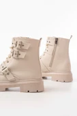 508-3039 Bej Toka Aksesuarlı Fermuarlı  Günlük Kadın Bot thumbnail 4