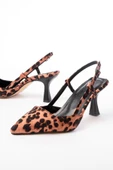 St-002 Leopar Günlük 7 Cm Topuklu Bayan Ayakkabı - 4