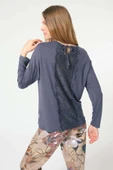 MAN9836 Anıl 9836 Uzun Kol Bisiklet Yaka Viskon Çiçek Desenli Kışlık Örme Normal Bel Dantel Detaylı Pijama Takımı - 2