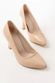 St-001 Nut Rugan Günlük 9 Cm Topuklu Bayan Stiletto Ayakkabı thumbnail 5