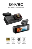 Onvec 4K Ultra HD Araç Kamerası – 140° Geniş Açı, Döngüsel Kayıt, G‑Sensör & Park İzleme - 2