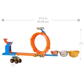 Jbx64 Hot Wheels Monster Trucks Döngü Ve Takla Bigfoot Oyun Parkuru - 5