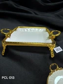 Royking Elegance Kare Sunum Tabak Gold 30CM PCL 013 - 1