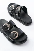 Dm-6010 Casual Women's Slippers With Black Buckle Accessory thumbnail 4