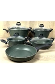Att  Ravelli Maxima Extra 9 Parça Granit Tencere Seti Yeşil thumbnail 1