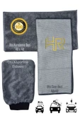 HRPAK 3'lü Mikrofiber Oto Yıkama Araba Kurulama Seti Kurulama Eldiven Cam Bezi - 1