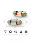 Waxen Sofit Plaka Bagaj Tavan Iç Aydınlatma Ampulü Canbus 6 Led 31 Mm C5w 6500k Beyaz Güçlü Işık - 3