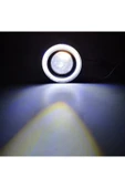 Angel Far 89mm Halkalı Mercekli Led Halkalı Beyaz Sis Far Su Geçirmez Uyumlu - 1